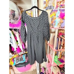 Nasty Gal Size 4 Polka Dot Midi Dress